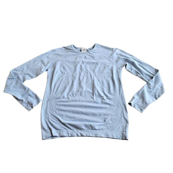Athleta girls Sz 12 light blue power up long sleeve top - Picture 3 of 7